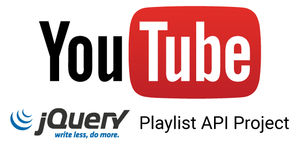 YouTube jQuery playlist API project for list and details view